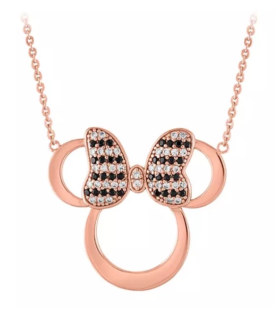 Disney Rebecca Hook Necklace - Minnie Mouse Rose Gold Icon