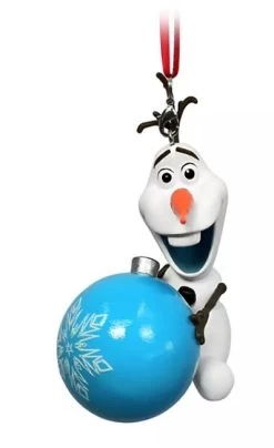 Disney Figurine Ornament - Olaf With Ornament