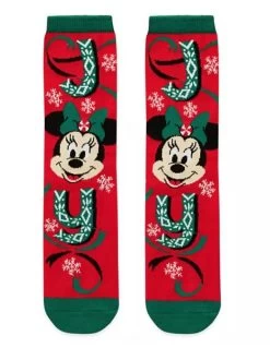 Disney Socks For Adults - Minnie Mouse Holiday - Joy