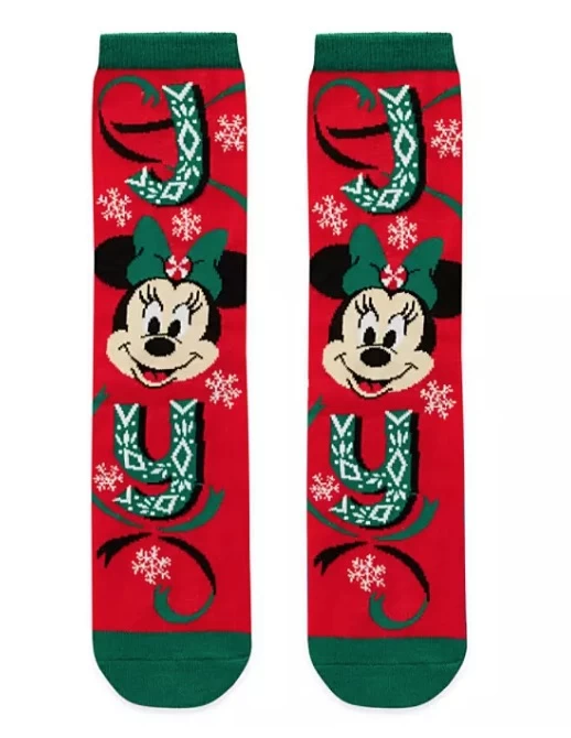 Disney Socks For Adults - Minnie Mouse Holiday - Joy