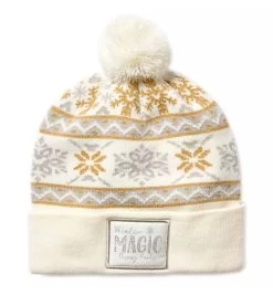 Disney Knit Beanie For Adults - Disney Parks - Silver And Gold
