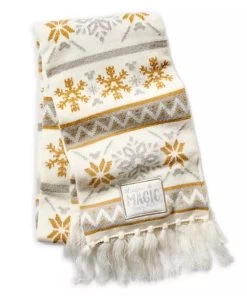 Disney Knit Scarf For Adults - Disney Parks - Silver And Gold
