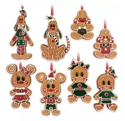 Disney Ornament Set - Mickey And Friends Gingerbread Men Cookie