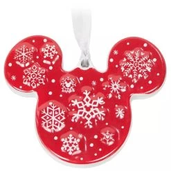 Disney Disc Ornament - Mickey Icon Snowflake - Ceramic