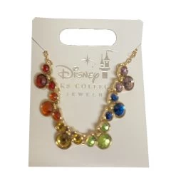 Disney Necklace - Rainbow Mickey Icons - Rose Gold