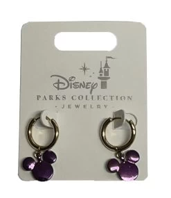 Disney Dangle Earrings - Mickey Mouse - Purple & Blue