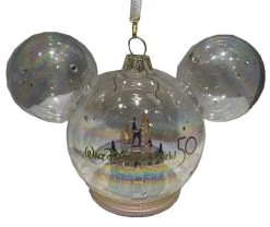 Disney Mickey Ears Icon Ornament - 50th Anniversary - Castle
