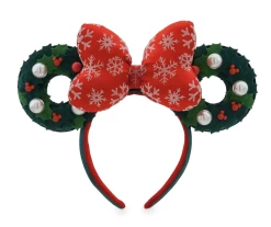 Disney Ears Headband - Minnie Mouse - Holiday Wreath