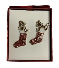 Disney BaulberBar Earrings - Holiday Chip N Dale Stockings