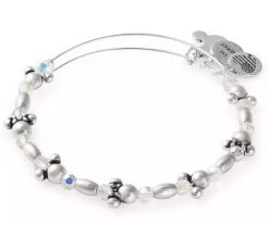 Disney Alex & Ani Bracelet - Mickey And Minnie Silvertone Bead