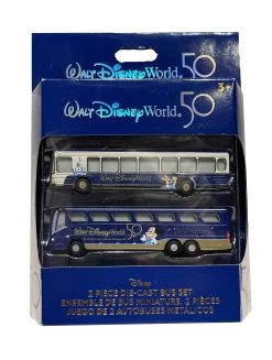 Disney Die-Cast Bus Set - 50th Anniversary - Set Of 2