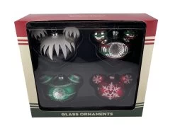 Disney Ornament Set - Glass Mickey Mouse Icon - Set Of 4